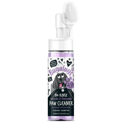 Bugalugs Lavender & Chamomile No-Rinse Paw Cleaner - Пяна за почистване на лапи с четка без изплакване 200 мл