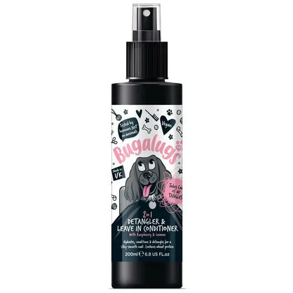 BugaLugs 2 in 1 Detangler & Leave in Conditioner with Raspberry & Lemon Спрей за Разресване 2в1 с Малина и Лимон for Dogs