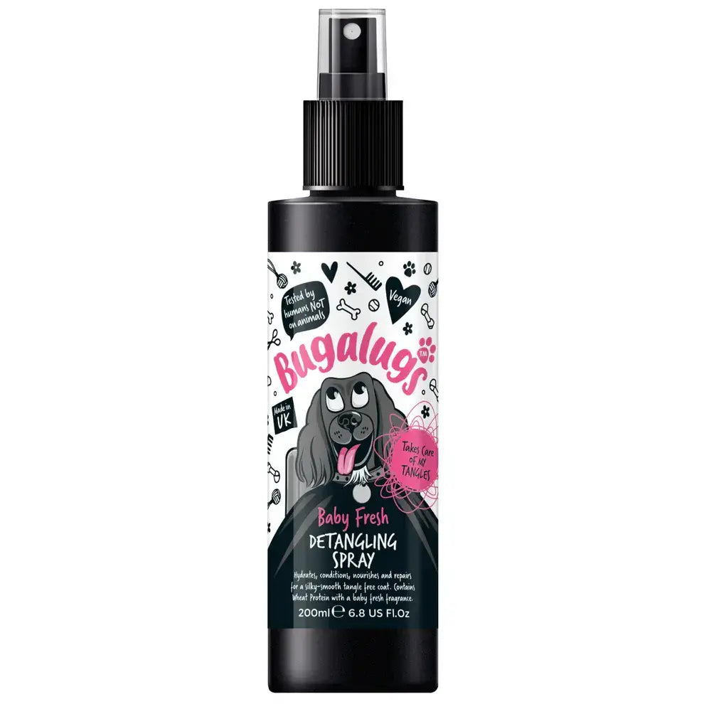 Bugalugs Baby Fresh Detangling Spray for Dogs Спрей за Разресване с Аромат на Бебешка Пудра 200ml