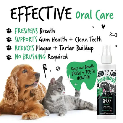 BugaLugs Dental Care Spray Fresh Mint for Dogs & Cats Дентален Спрей за Свеж Дъх и Почистване 200ml