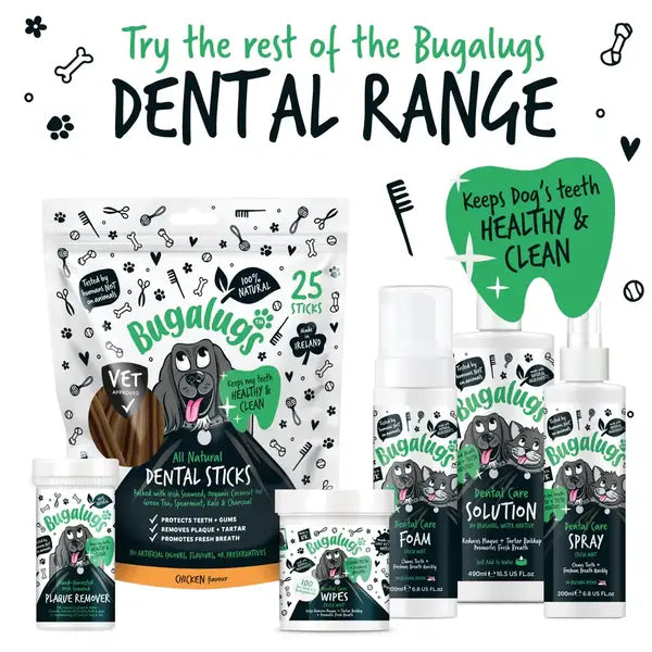 BugaLugs Dental Care Wipes in Fresh Mint for Dogs & Cats Дентални Кърпички за Почистване на Зъби и Венци 75бр