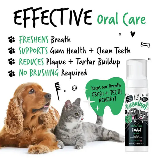 BugaLugs Dental Care Foam in Fresh Mint for Dogs & Cats Дентална Пяна за Почистване без Четкане 200m