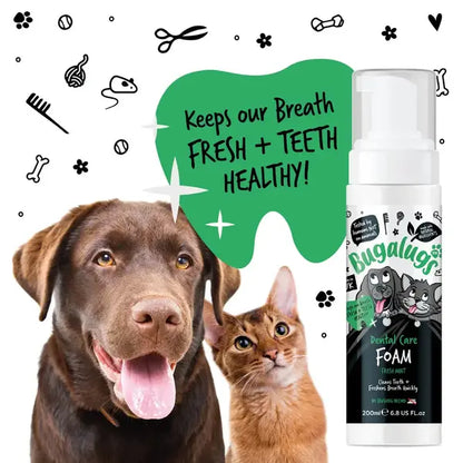 BugaLugs Dental Care Foam in Fresh Mint for Dogs & Cats Дентална Пяна за Почистване без Четкане 200ml