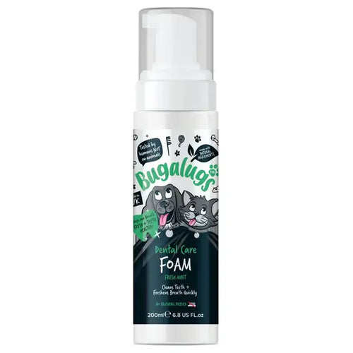 BugaLugs Dental Care Foam in Fresh Mint for Dogs & Cats Дентална Пяна за Почистване без Четкане 200ml
