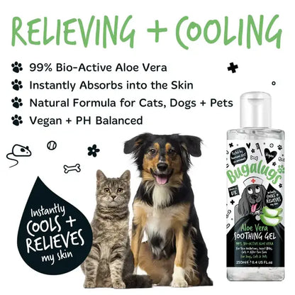 BugaLugs Aloe Vera Soothing Gel for Pets Успокояващ Гел с Алое Вера за кучета и котки 500ml