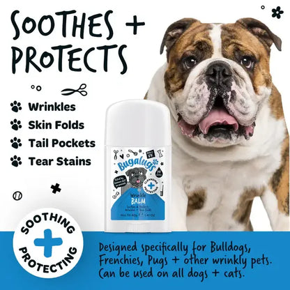 BugaLugs Wrinkle Balm Stick for Dogs Натурален Балсам за Кожни Гънки 40gr