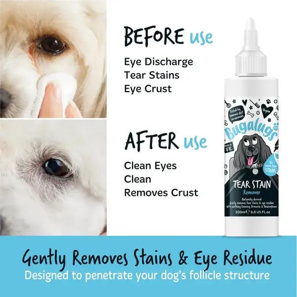 BugaLugs Tear Stain Remover Solution Лосион за Почистване на Петна от Сълзи 200ml