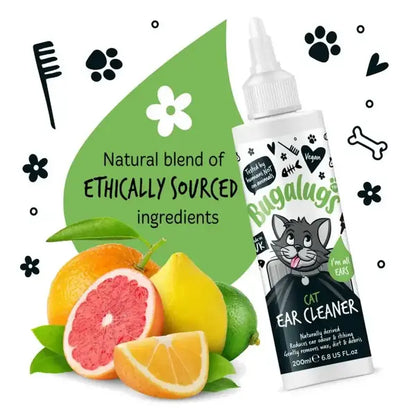 BugaLugs Cat Ear Cleaner Solution Разтвор за Почистване на Уши за Котки 200ml