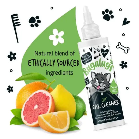 BugaLugs Cat Ear Cleaner Solution Разтвор за Почистване на Уши за Котки 200ml