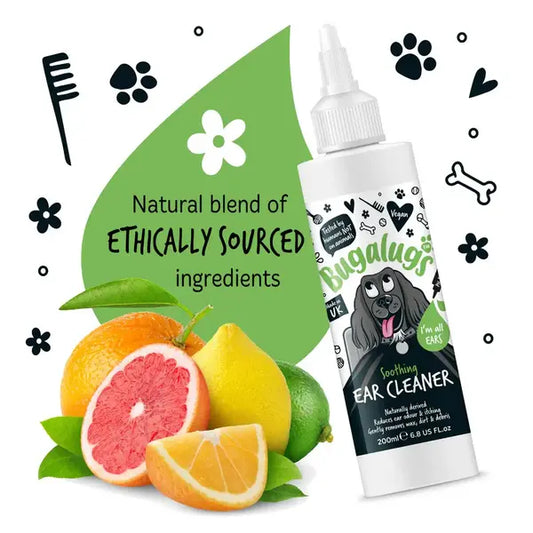 BugaLugs Soothing Ear Cleaner Solution for Dogs Разтвор за Почистване на Уши за Кучета 200ml