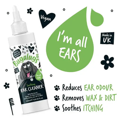 BugaLugs Soothing Ear Cleaner Solution for Dogs Разтвор за Почистване на Уши за Кучета 200ml