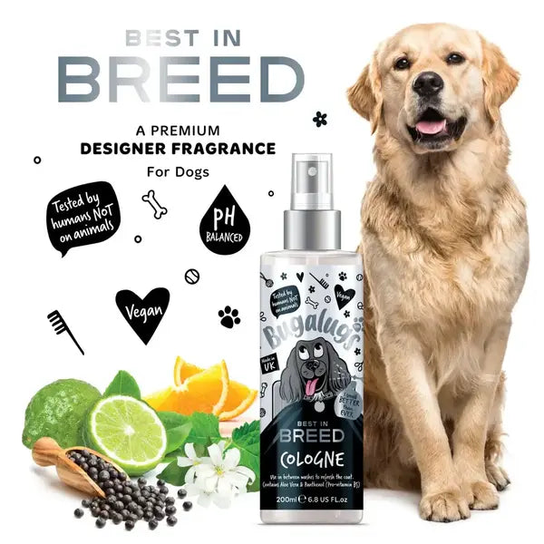 BugaLugs Best in Breed Dog Cologne Луксозен Одеколон за Шоу Кучета 200ml