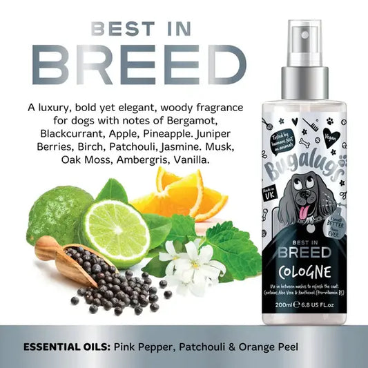 BugaLugs Best in Breed Dog Cologne Луксозен Одеколон за Шоу Кучета 200ml