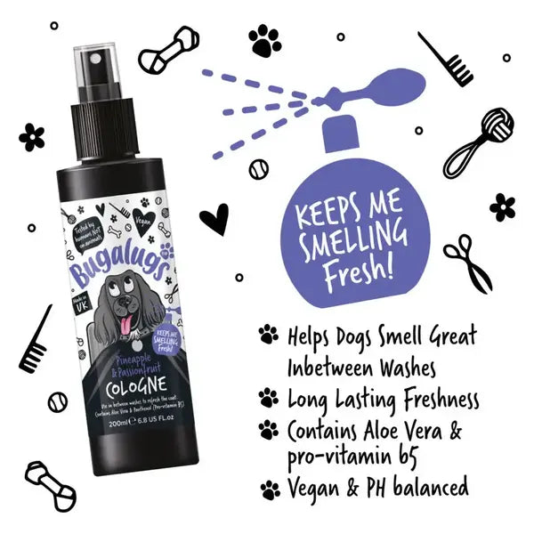BugaLugs Pineapple & Passionfruit Dog Cologne Тропически Одеколон за Кучета 200ml
