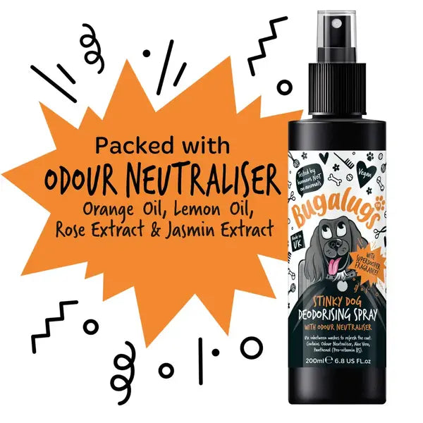 BugaLugs Stinky Dog Deodorising Spray with Odour Neutraliser Дезодориращ Спрей за Кучета 200ml