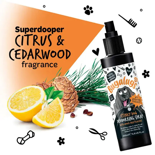 BugaLugs Stinky Dog Deodorising Spray with Odour Neutraliser Дезодориращ Спрей за Кучета 200ml