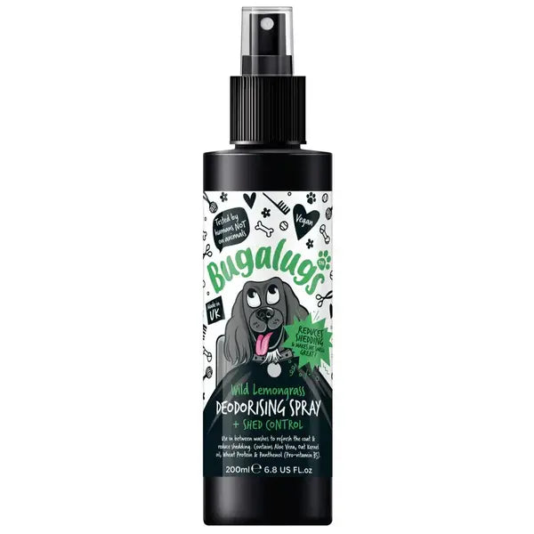 BugaLugs Wild Lemongrass Dog Deodorising Spray with Shed Control Дезодориращ Спрей за Кучета
