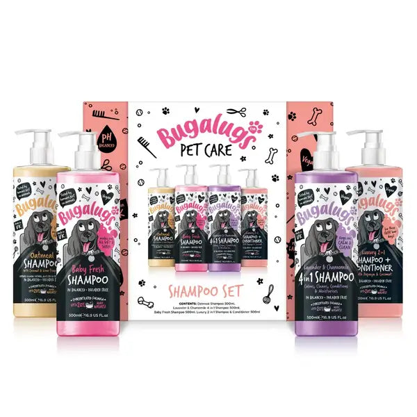 Shampoo Set Dog Grooming Giftset Подаръчен Комплект Шампоани за куче 4 х 500 мл