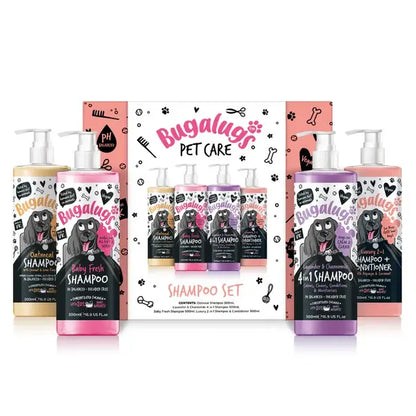 Shampoo Set Dog Grooming Giftset Подаръчен Комплект Шампоани за куче 4 х 500 мл
