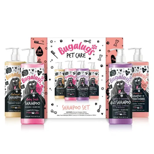 Shampoo Set Dog Grooming Giftset Подаръчен Комплект Шампоани за куче 4 х 500 мл