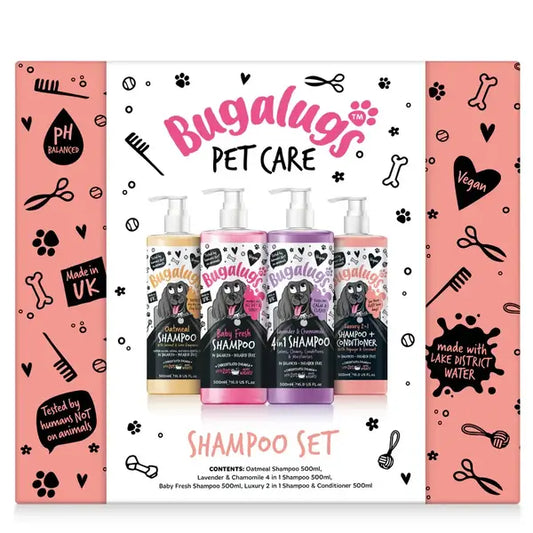 Shampoo Set Dog Grooming Giftset Подаръчен Комплект Шампоани за куче 4 х 500 мл
