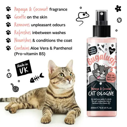 BugaLugs Papaya & Coconut Cat Cologne Тропически Одеколон за Котки 200ml