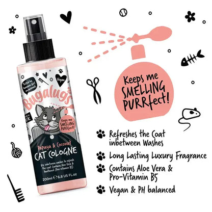 BugaLugs Papaya & Coconut Cat Cologne Тропически Одеколон за Котки 200ml