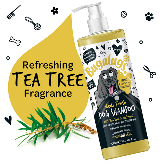 BugaLugs Medi Fresh Dog Shampoo Medi Fresh Tea Tree & Oatmeal – Медицински Антибактериален Шампоан