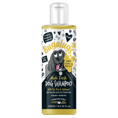 BugaLugs Medi Fresh Dog Shampoo Medi Fresh Tea Tree & Oatmeal – Медицински Антибактериален Шампоан