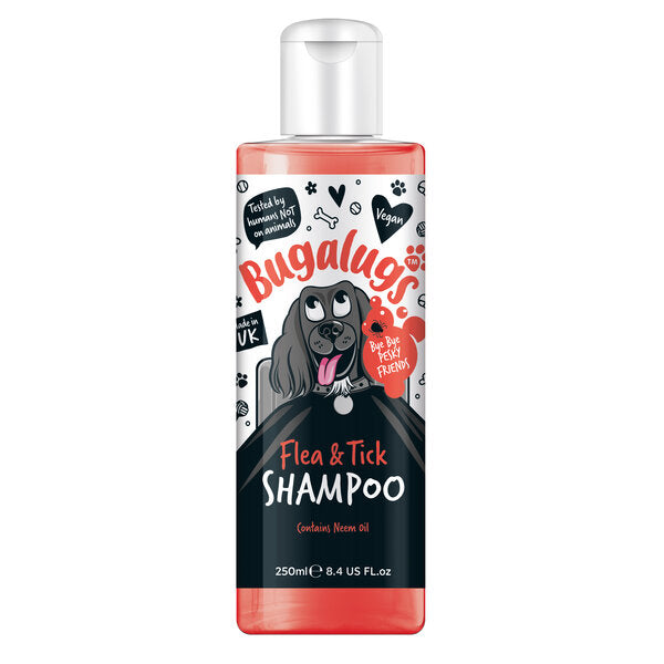 BugaLugs Flea & Tick Dog Shampoo – Шампоан против бълхи и кърлежи за кучета с нийм