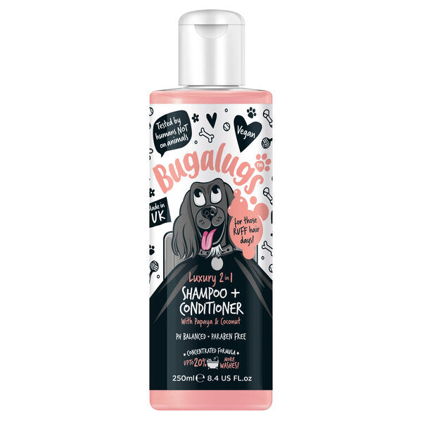 BugaLugs Luxury 2-in-1 Papaya & Coconut Shampoo & Conditioner – 2-в-1 шампоан и балсам за куче