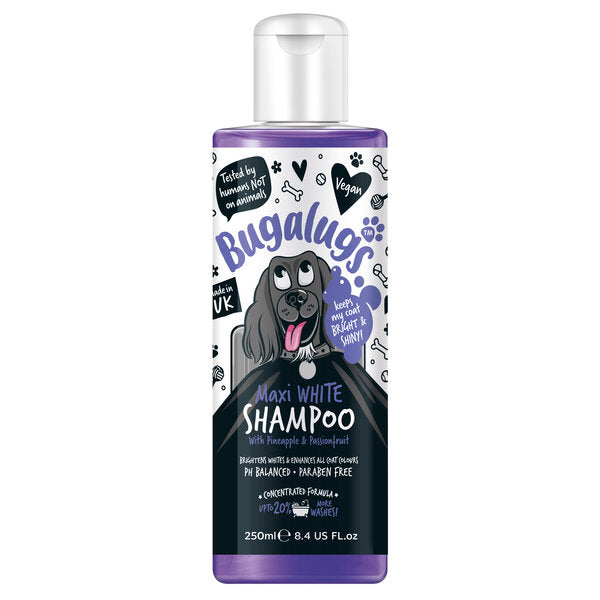 BugaLugs Maxi White Whitening Dog Shampoo – Шампоан за кучета избелващ