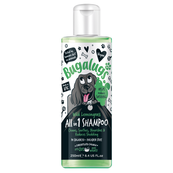 BugaLugs All-in-1 Шампоан за кучета всичко в 1 с Дива Лимонена Трева 500ml