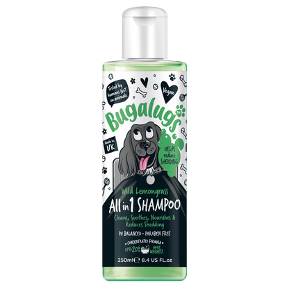 BugaLugs All-in-1 Шампоан за кучета всичко в 1 с Дива Лимонена Трева 500ml