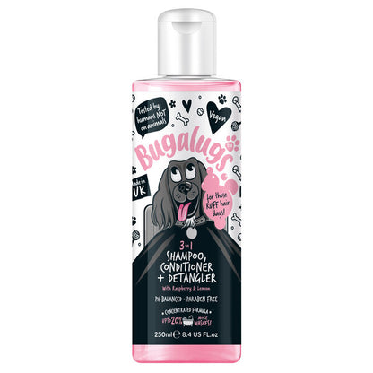 BugaLugs 3-in-1 Raspberry & Lemon Dog Shampoo, Conditioner & Detangler – Шампоан, Балсам и Спрей за Разресване