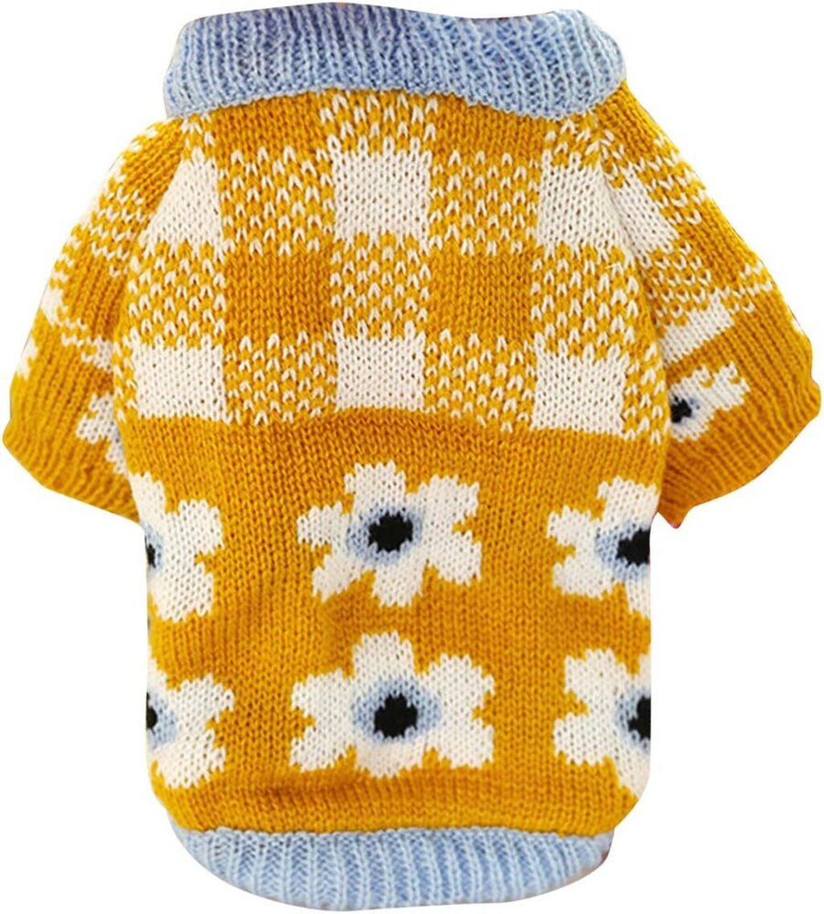 Cozy Daisy Knit Пуловер за кучета