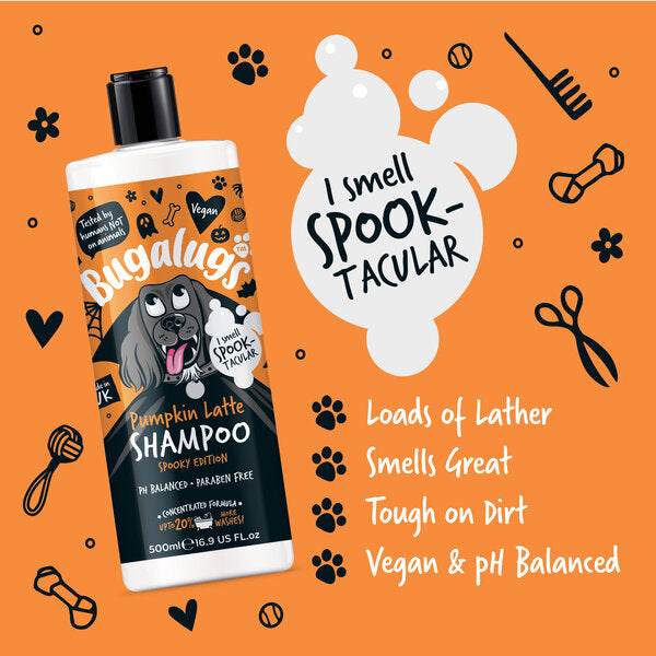 Bugalugs Spooky Edition Pumpkin Latte Dog Shampoo шампоан за кучета с аромат на тиквено лате 500ml