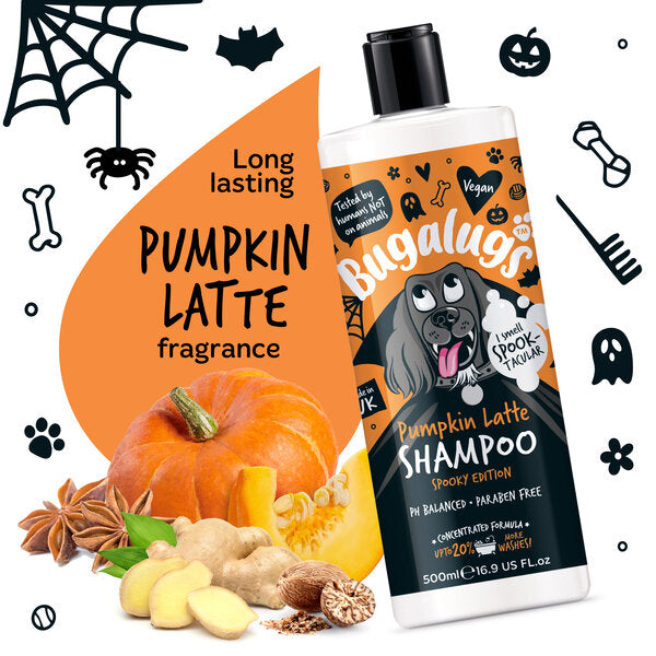 Bugalugs Spooky Edition Pumpkin Latte Dog Shampoo шампоан за кучета с аромат на тиквено лате 500ml