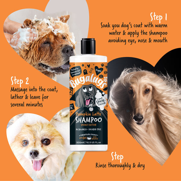 Bugalugs Spooky Edition Pumpkin Latte Dog Shampoo шампоан за кучета с аромат на тиквено лате 500ml