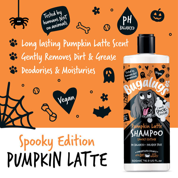 Bugalugs Spooky Edition Pumpkin Latte Dog Shampoo шампоан за кучета с аромат на тиквено лате 500ml
