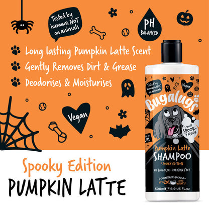 Bugalugs Spooky Edition Pumpkin Latte Dog Shampoo шампоан за кучета с аромат на тиквено лате 500ml