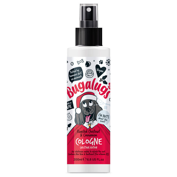 Bugalugs Christmas Edition Roasted Chestnut & Cinnamon Dog коледен део спрей за кучета 200ml
