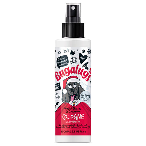 Bugalugs Christmas Edition Roasted Chestnut & Cinnamon Dog коледен део спрей за кучета 200ml