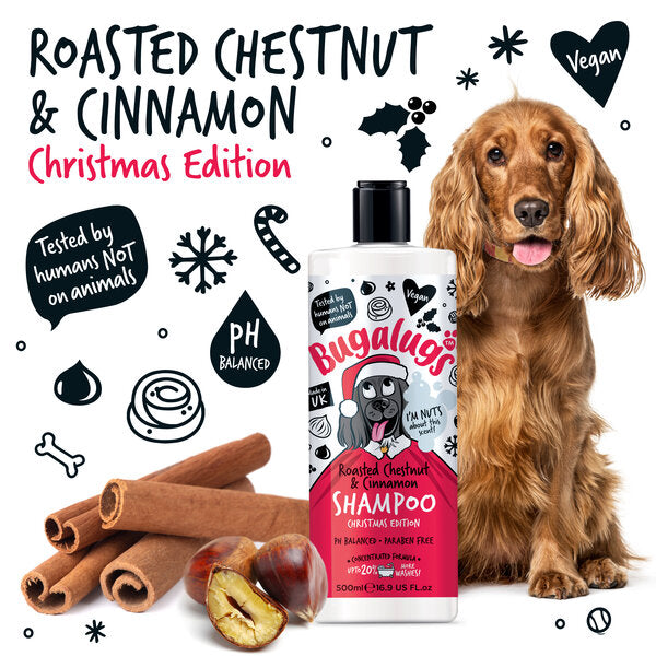 Bugalugs Christmas Edition Roasted Chestnut & Cinnamon Dog Shampoo шампоан за кучета 500ml