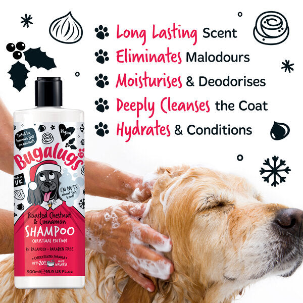 Bugalugs Christmas Edition Roasted Chestnut & Cinnamon Dog Shampoo шампоан за кучета 500ml