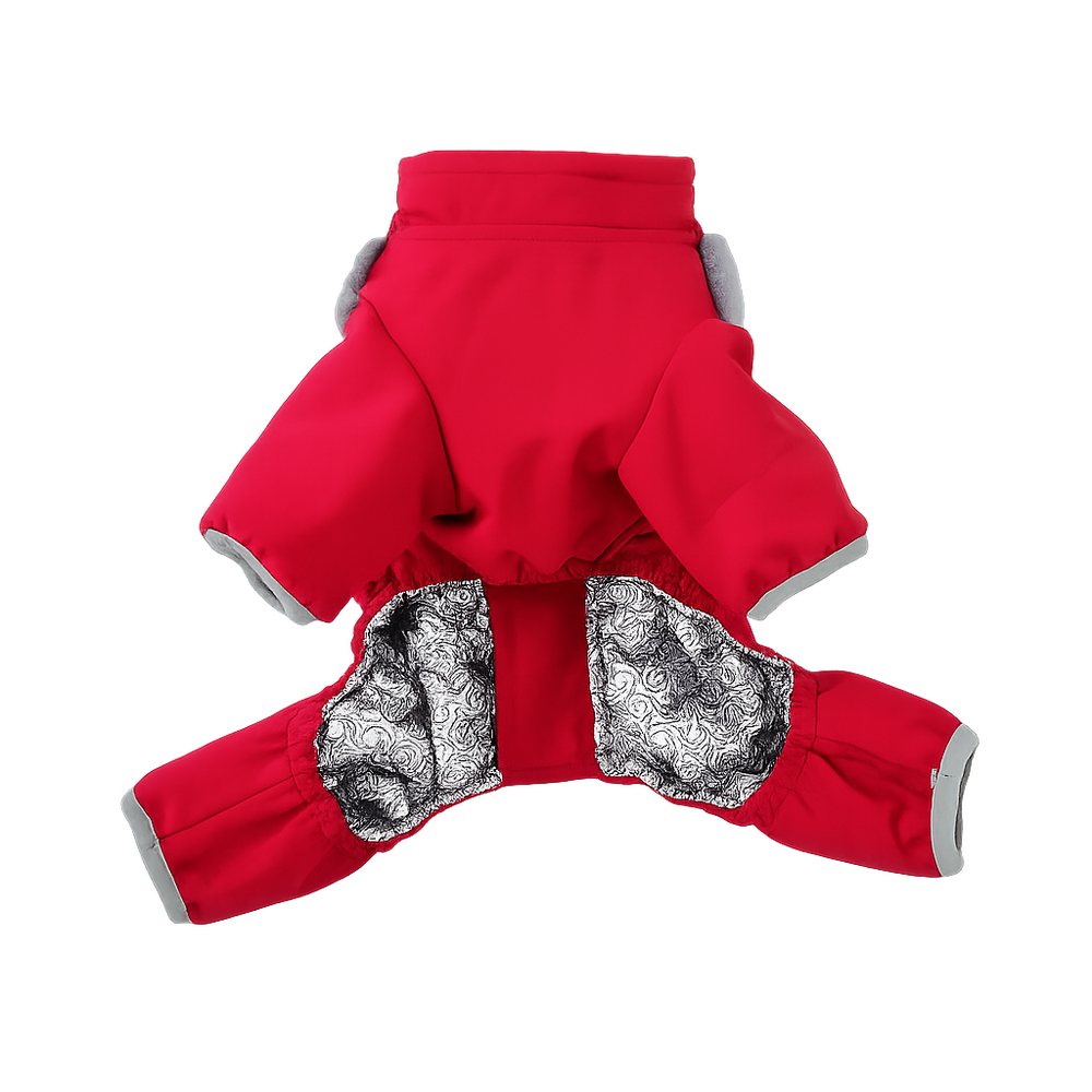 Tiger's Heart Nordic Red – непромокаем зимен гащеризон за куче с термоизолация