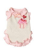 CupCake – блузка за куче с апликация и панделка