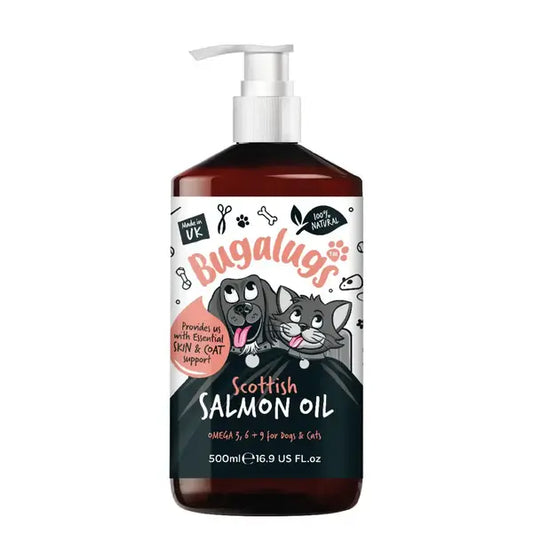 Bugalugs Scottish Salmon Oil - Масло от шотландска сьомга за кучета и котки 500ml