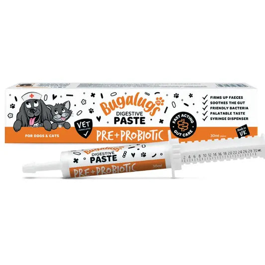 Bugalugs Pre & Probiotic Digestive Paste for Dogs & Cats - Пробиотична паста за храносмилателна подк