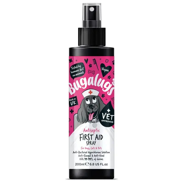 Bugalugs Antiseptic First Aid Spray - Антисептичен спрей за първа помощ при рани и кожни инфекции 200 мл